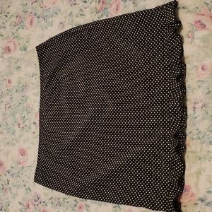 Polka-dot pencil skirt